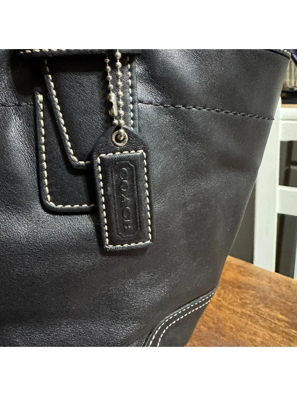 Vintage Y2K Coach Soho Buckle Adjustable Shoulder Bag Black Leather Tote 9544